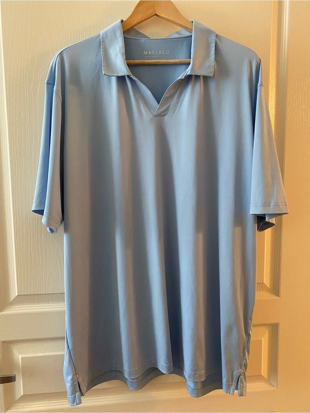 MAELREG Men’s Performance Polo in Light Blue 2XL
